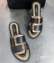 Load image into Gallery viewer, iLVi079-Sandals: Black-Brown