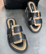 Load image into Gallery viewer, iLVi079-Sandals: Black-Brown