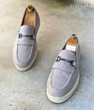 Load image into Gallery viewer, 027F - Lufiano collection-Leather loafers- Beige
