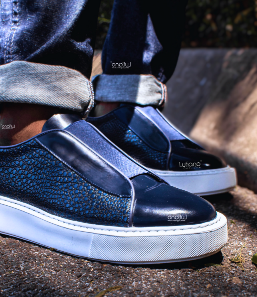 176B Lufiano Slip On :Blue