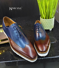 Load image into Gallery viewer, FD004-Lace up : Brown-Blue