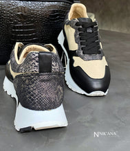 Load image into Gallery viewer, iLVi073-Lace up: Black-Beige