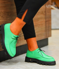 Load image into Gallery viewer, 196- NIK' ANA By Lufiano Lace up: Green