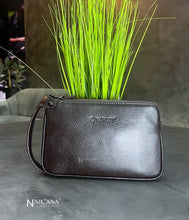 Load image into Gallery viewer, SKARLET033- Brown leather clutch bag