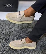 Load image into Gallery viewer, 027F - Lufiano collection-Leather loafers- Beige