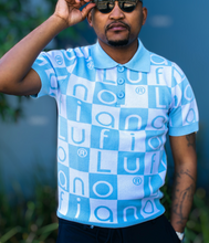 Load image into Gallery viewer, LFN007: Knit Top:Baby blue-White