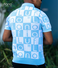 Load image into Gallery viewer, LFN007: Knit Top:Baby blue-White