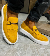 Load image into Gallery viewer, 027C - Lufiano Collection-Suede Leather loafers- Rust