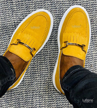 Load image into Gallery viewer, 027C - Lufiano Collection-Suede Leather loafers- Rust