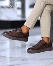 Load image into Gallery viewer, 258B- Lufiano Leather Sneaker: Brown
