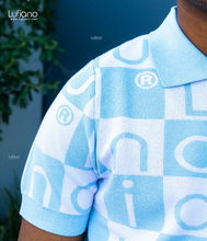 Load image into Gallery viewer, LFN007: Knit Top:Baby blue-White