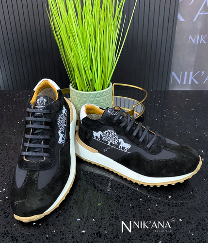 iLVi053-Lace up: Black