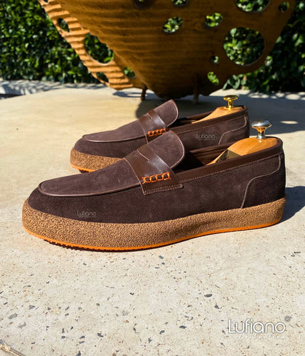 234B  - Lufiano Slip On: Brown