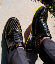 Load image into Gallery viewer, 221 Lufiano Lace up : Black- Yellow