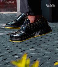 Load image into Gallery viewer, 221 Lufiano Lace up : Black- Yellow