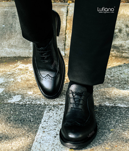 124 - Lufiano Lace up: Black