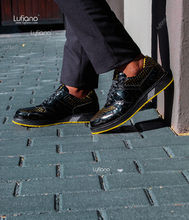 Load image into Gallery viewer, 221 Lufiano Lace up : Black- Yellow