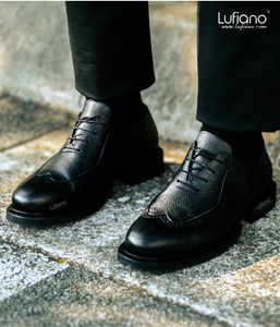 124 - Lufiano Lace up: Black