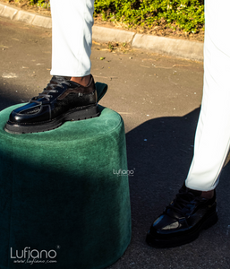 218 Lufiano Lace Up Black