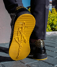 Load image into Gallery viewer, 221 Lufiano Lace up : Black- Yellow