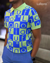 Load image into Gallery viewer, LFN007: Knit Top: Olive-Cobalt blue