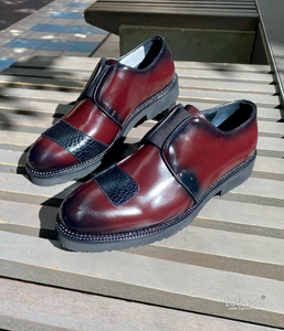 230 - Lufiano Slip On: Burgundy