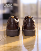 Load image into Gallery viewer, 258B- Lufiano Leather Sneaker: Brown