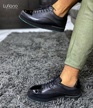 Load image into Gallery viewer, 203 - LUFIANO collection Leather Sneaker- Black