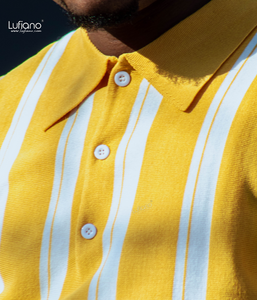 LFN001: Knit Top: Yellow/white