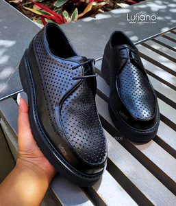 235- Lufiano Lace up: Black