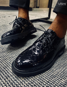 185- Lufiano Lace up: Black