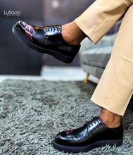 Load image into Gallery viewer, 225 - Lufiano Lace up: Black-Red