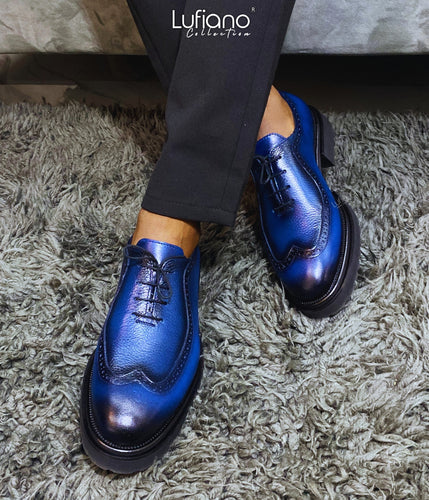 124 - Lufiano Lace up: Navy