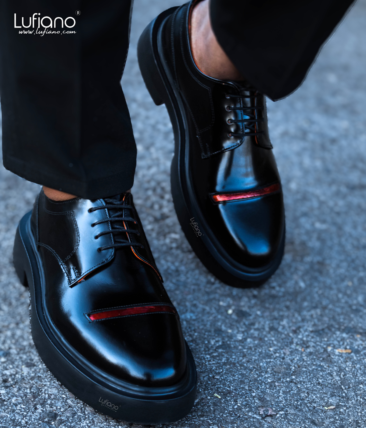 167 Lufiano Lace Up Black Copper Lufiano Apparel 167-lufiano-lace-up-black-copper-lufiano-apparel