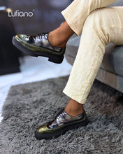 Load image into Gallery viewer, 160 Lufiano Lace Up: Black/ Olive