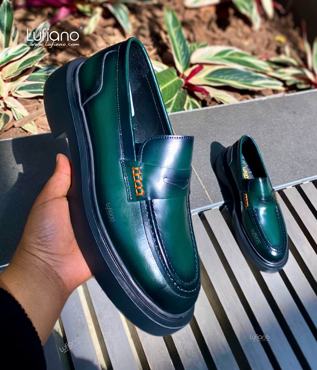 209  - Lufiano Slip On: Green