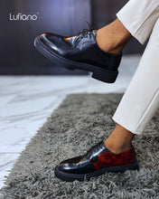 Load image into Gallery viewer, 161  Lufiano Lace Up: Black and Copper