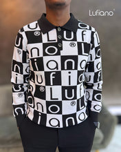 Load image into Gallery viewer, LFN007: Long sleeve Knit Top: Black-White