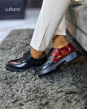 Load image into Gallery viewer, 161  Lufiano Lace Up: Black and Copper