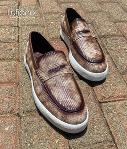 234  - Lufiano Slip On: Brown