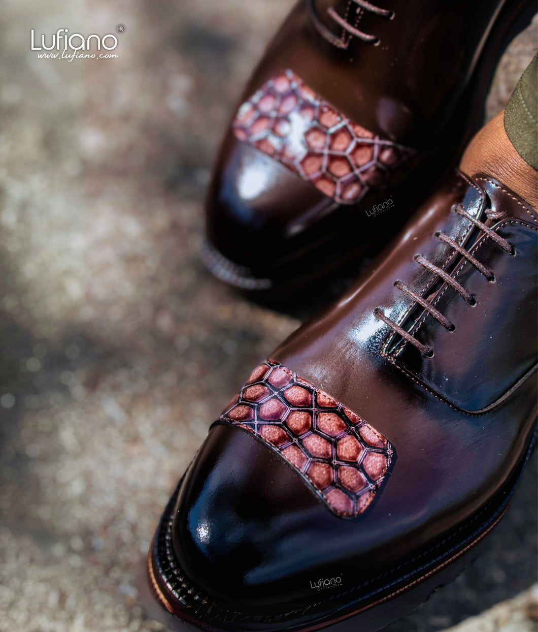 198  Lufiano Lace Up: Brown