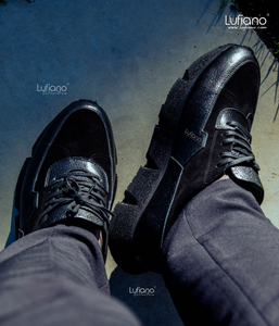 219 Lufiano Leather Sneaker Black