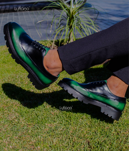 206 - Lufiano Lace Up: Black/Green