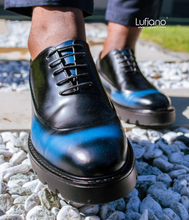 Load image into Gallery viewer, 206 - Lufiano Lace Up: Black/blue