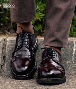 193 Lufiano Lace up: Burgundy