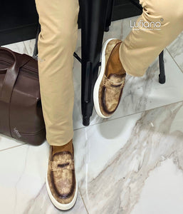 234  - Lufiano Slip On: Brown