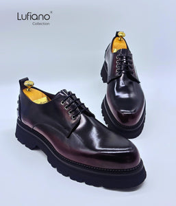 242 - Lufiano Lace up: Burgundy