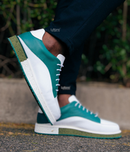 Load image into Gallery viewer, 203 - LUFIANO collection Leather Sneaker- White -Green