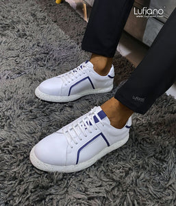 216 - Lufiano Leather Sneaker- White