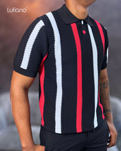 Load image into Gallery viewer, LFN028: Knit Top:Black-red